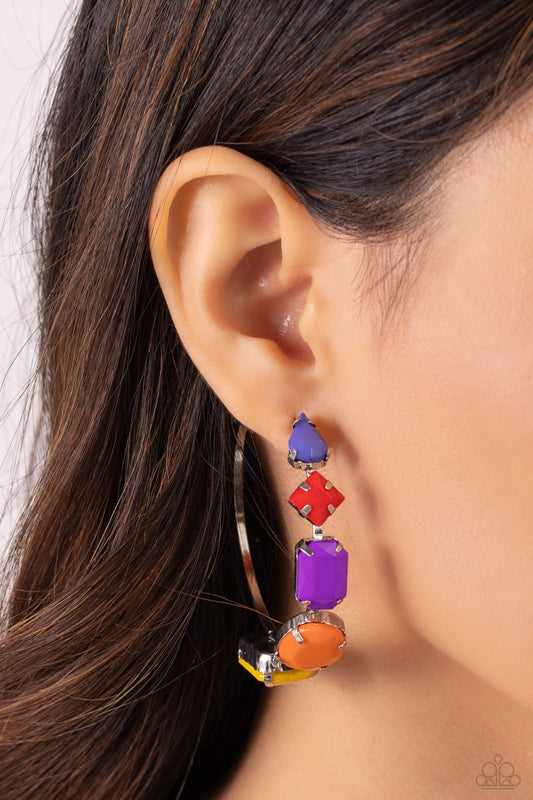Geometric Gamer - Multi Hoop Earring