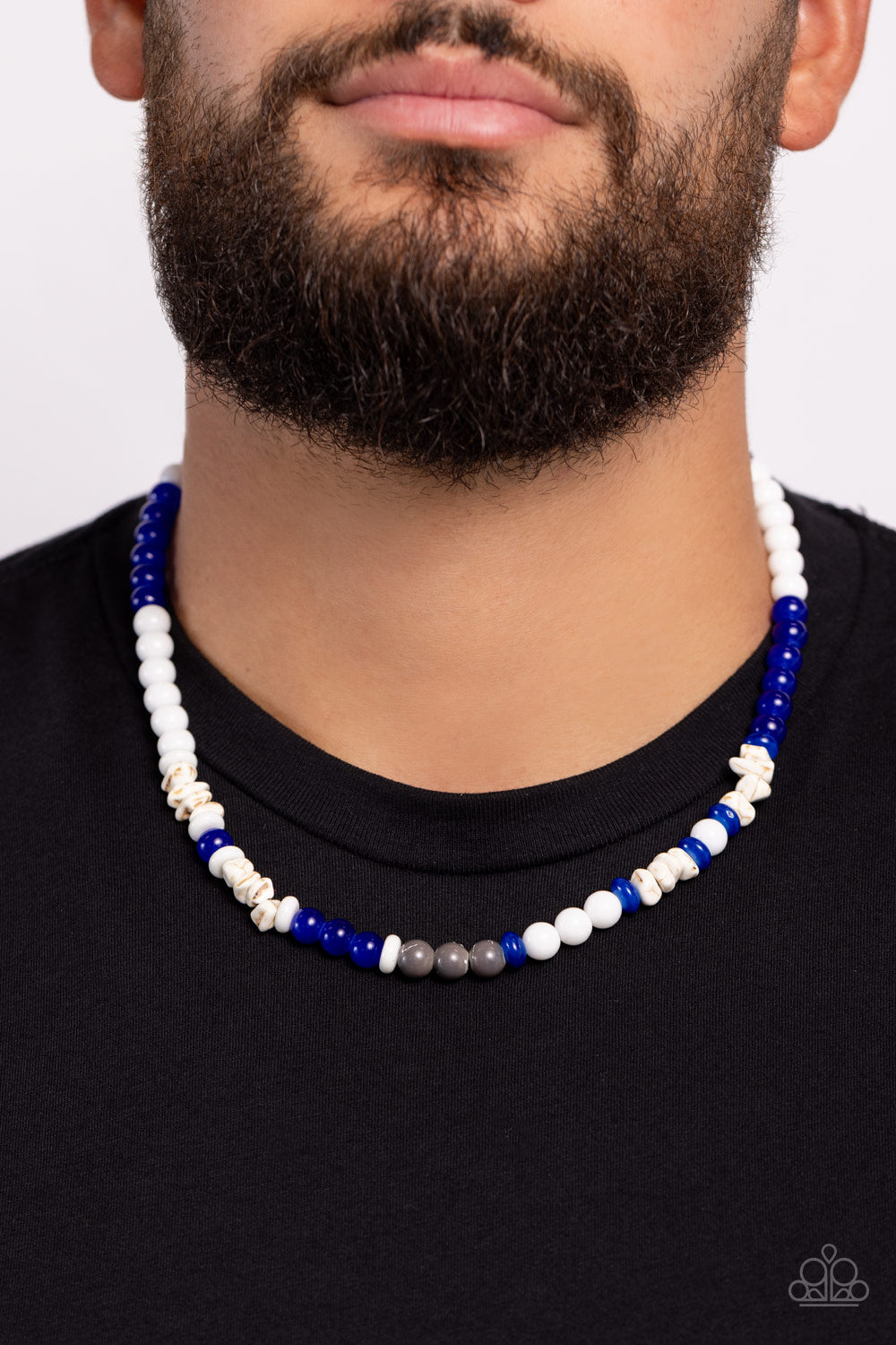 Beaded Bravery - Blue Urban Necklace