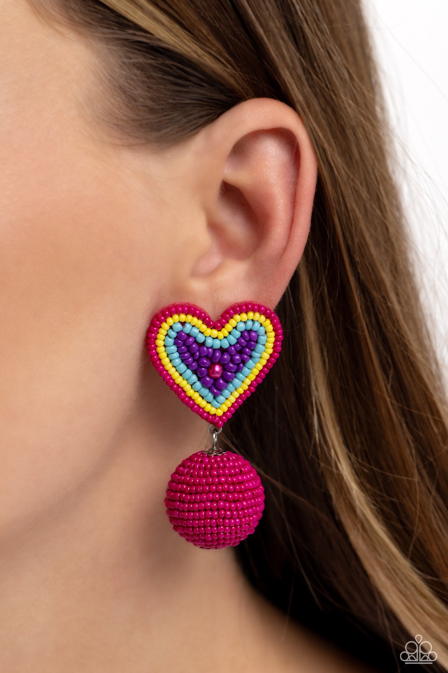 Spherical Sweethearts - Multi Seed Bead Earring