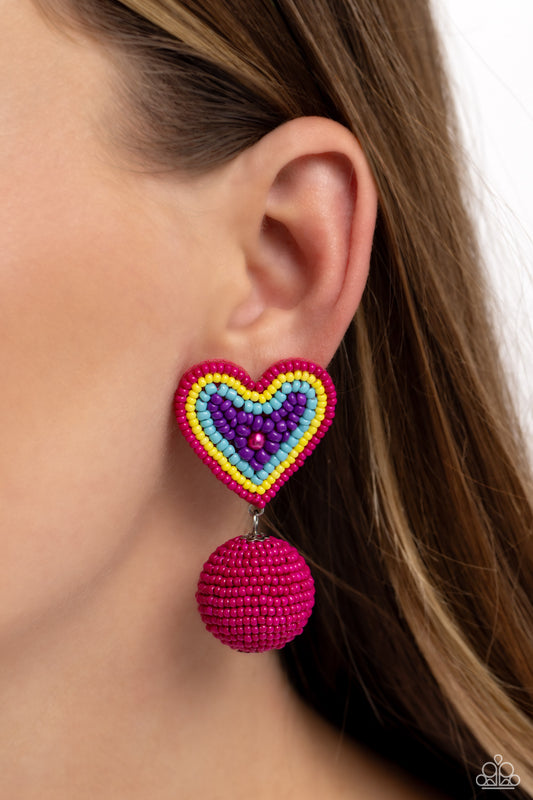 Spherical Sweethearts - Multi Seed Bead Earring