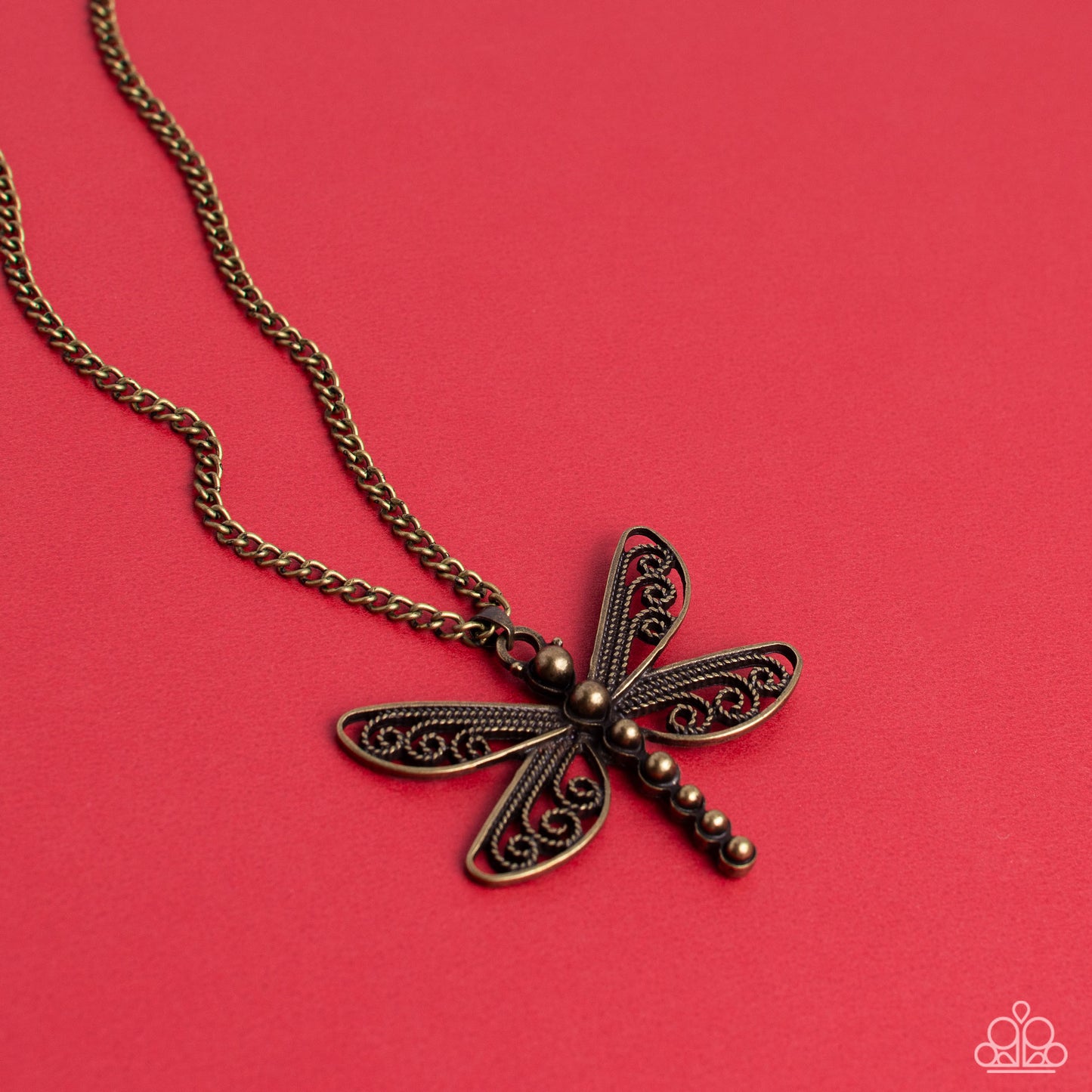 Dragonfly Dance - Brass Necklace