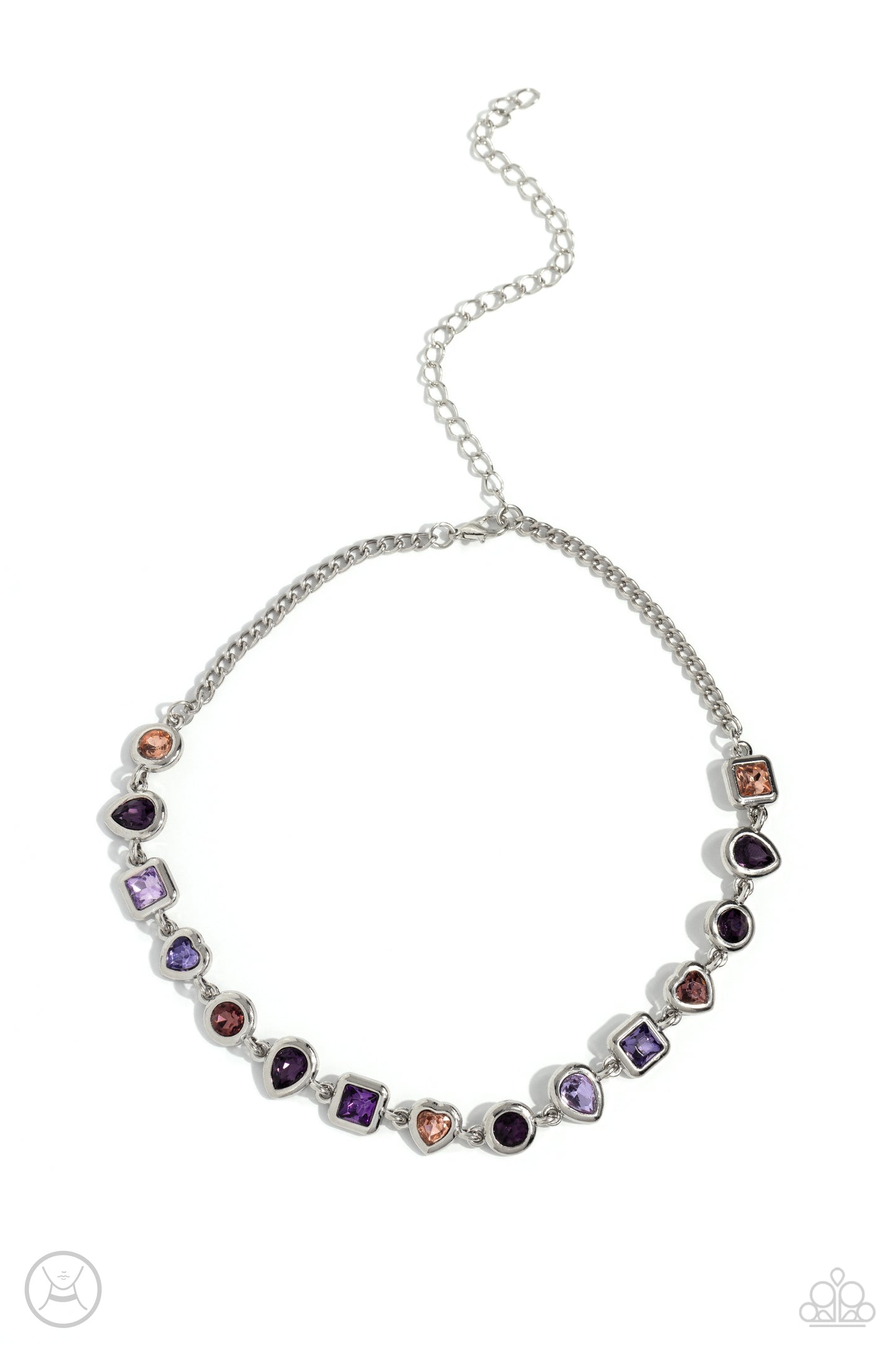 Abstract Admirer - Purple Necklace & Bracelet Set
