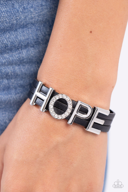 Hopeful Haute - Black Urban Bracelet
