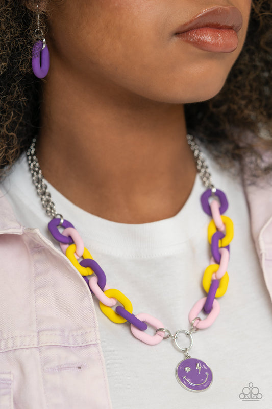 Speed SMILE - Purple Necklace & Bracelet
