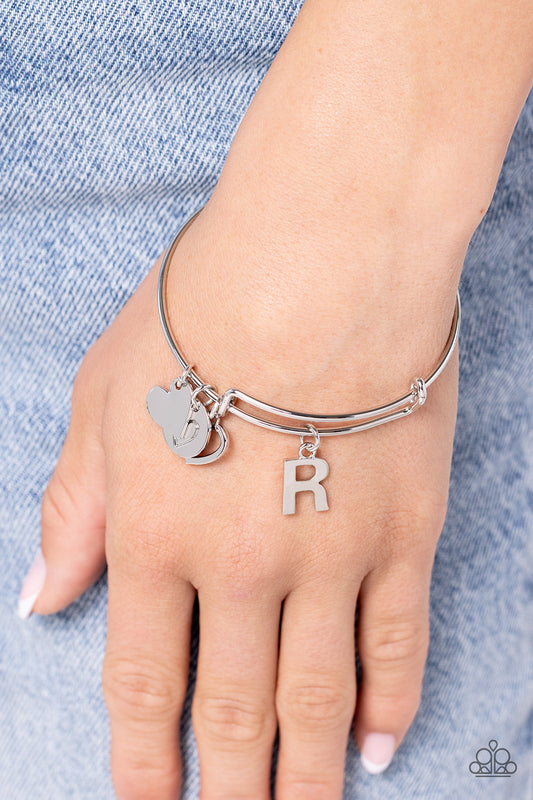 Making It INITIAL - Silver - R Bracelet