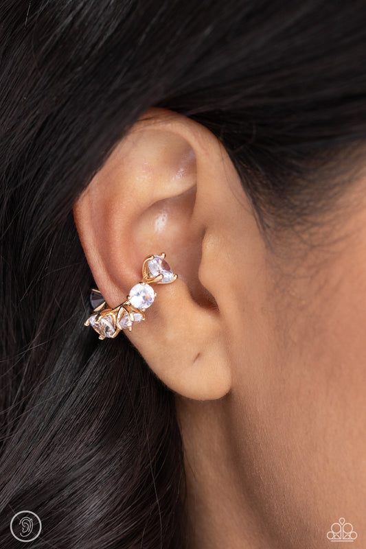 Breathtaking Blend - Gold Ear Cuff Earring