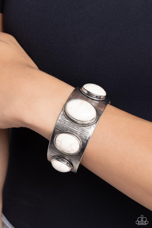 Earthy Echo - White Bracelet
