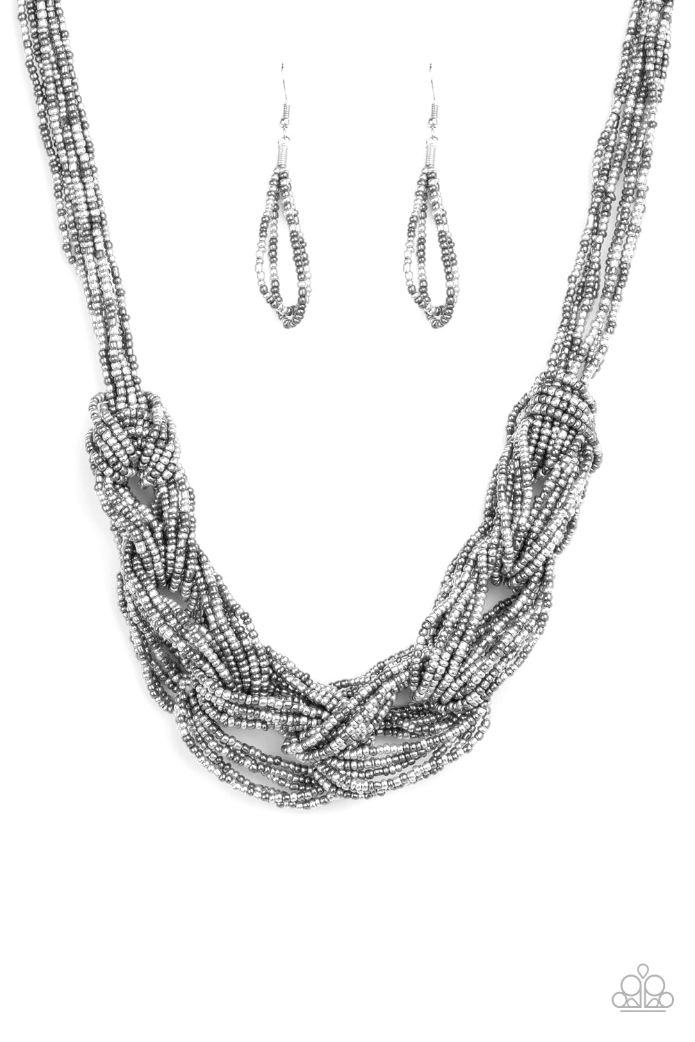 City Catwalk - Silver Seed Bead Necklace