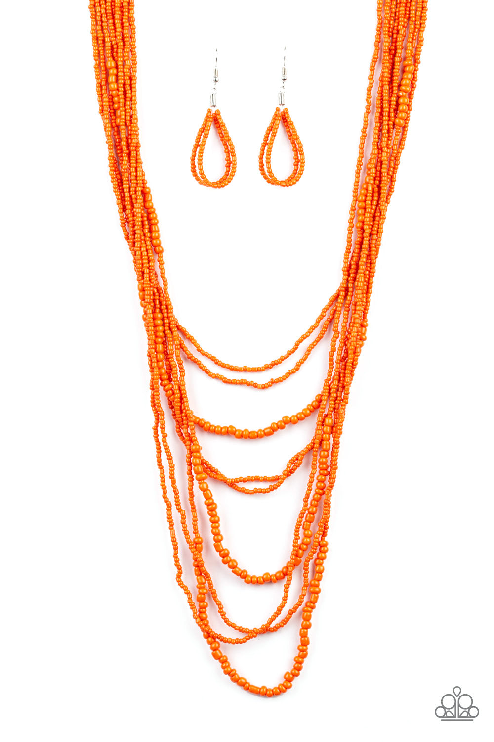 Totally Tonga - Orange Seed Bead Necklace